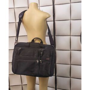 Tumi Black Laptop Bag with Sleek Design and Durable Build